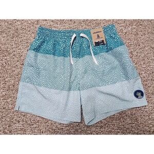Chubbies The Whale Sharks Teal 5.5" Swim Trunks Mens Size Medium NWT $69